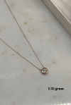 Tek Taş Model Rose Altın Kolye