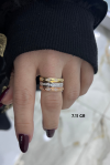 Üç Renk Kombinasyonlu Altın Yüzük