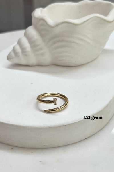 14 Ayar Altın Çivi Model Yüzük