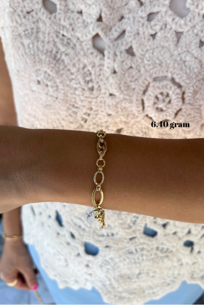 14 Ayar Ophelia Model Altın Bileklik