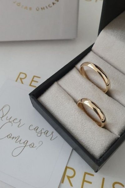 3 mm Bombe Altın Alyans Modeli