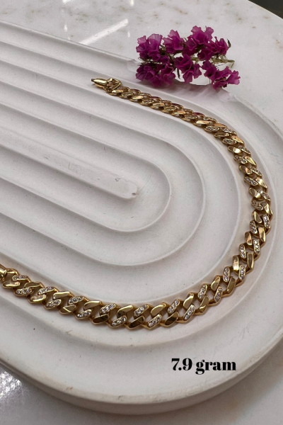 5 mm Taşlı Gurmet Zincir Bileklik