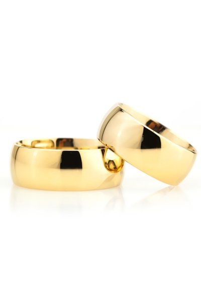 8 mm Altın Kaplama Bay Gümüş Alyans