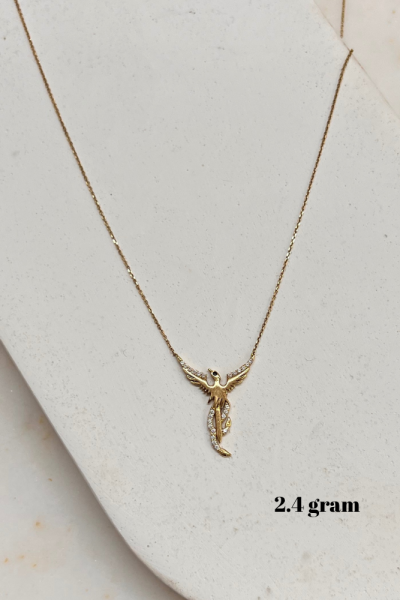 Anka Kuşu Model Altın Kolye