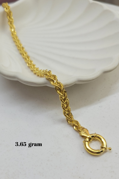 Çift Burgu Model Altın Bileklik