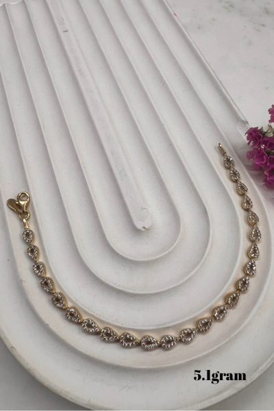 Damla Model Su Yolu Altın Bileklik