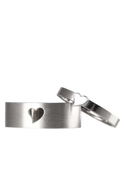 Kalpli Bayan Gümüş Alyans