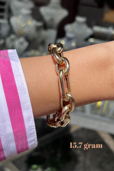 Mega Zincir Model Altın Bileklik