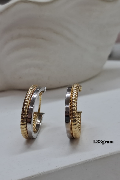 Oval Model 14 Ayar Altın Kupe