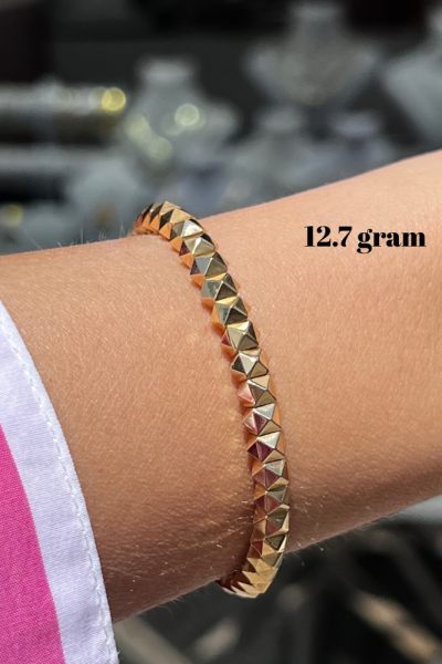 Piramit Model Esnek Altın Bileklik Modeli