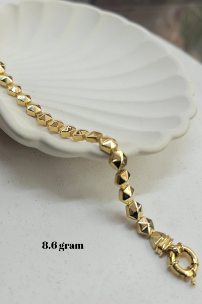 Sekizgen Model Altın Bileklik