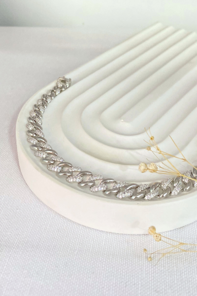 TAŞLI GURMET GÜMÜŞ BİLEKLİK