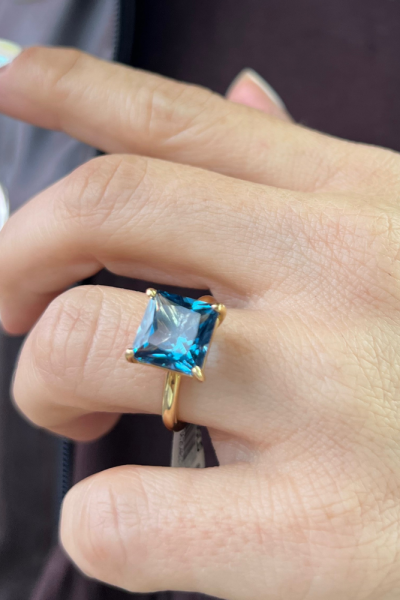 Tanzanite Taşlı Altın Yüzük Modeli