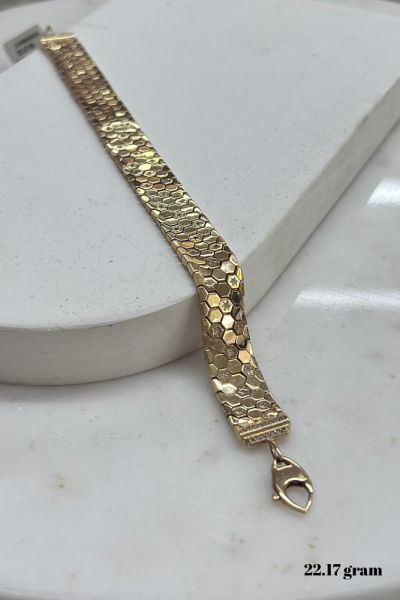 Tasarım Model 14 Ayar Altın Bileklik