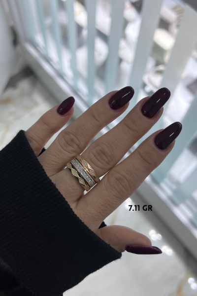 Üç Renk Kombinasyonlu Altın Yüzük