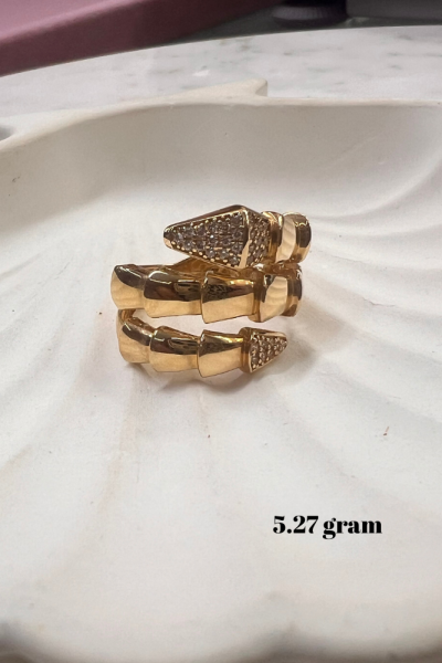 Yılan Model Sarmal 14 Ayar Altın Yüzük